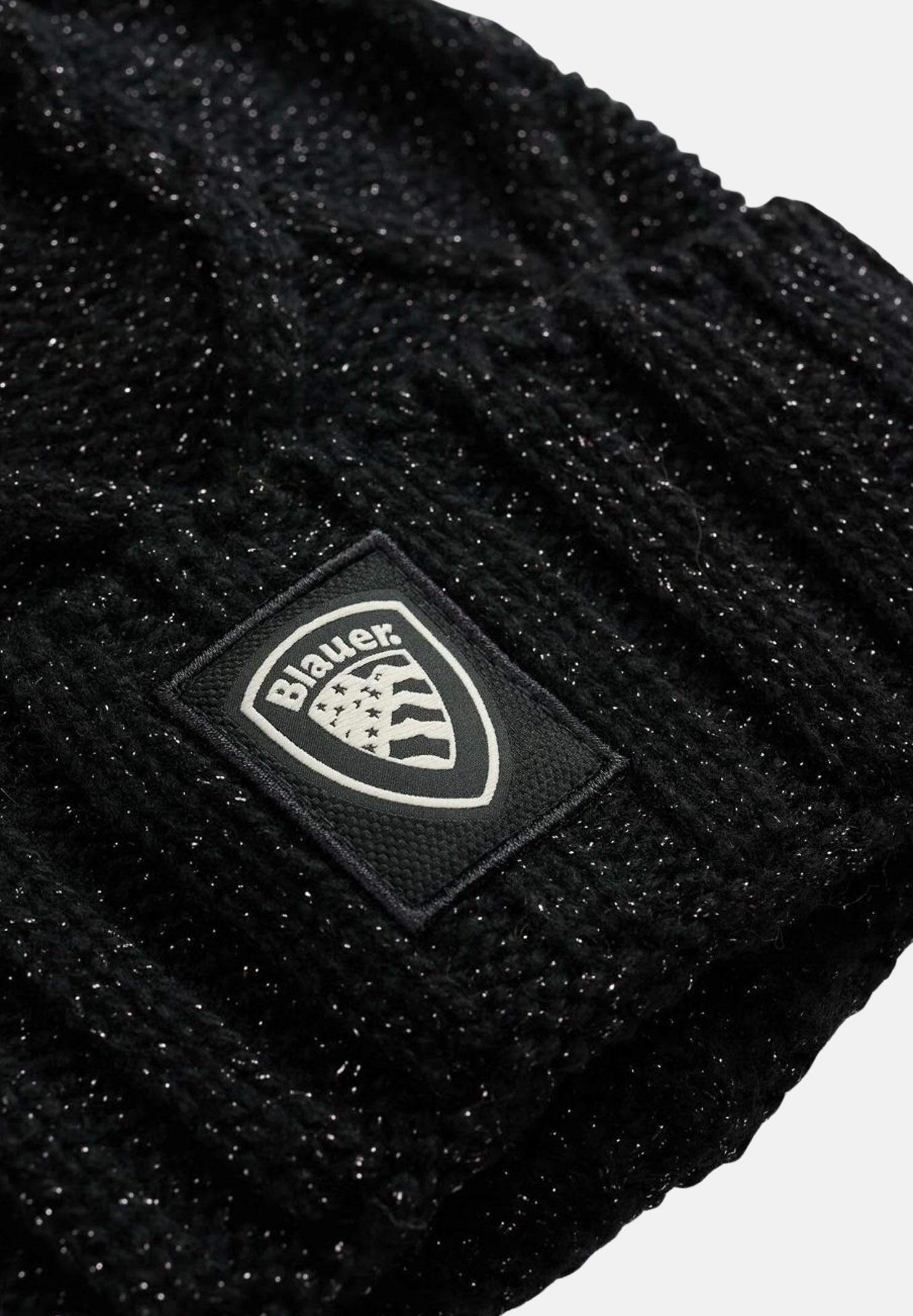 BLAUER Berretto di lana DACIA nero da donna con pon pon 25WBLDA05335-007349 070 BLAUER 