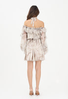 SHIT Abito corto beige da donna con delicata fantasia floreale SH26057 NURO SHIT 