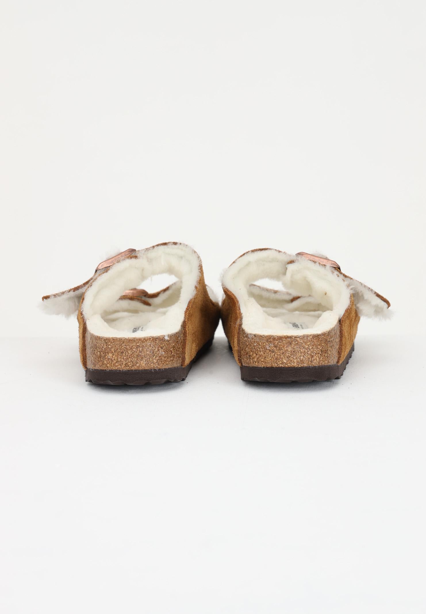 BIRKENSTOCK Ciabatte Arizona pelliccia di agnello beige per uomo e donna 1001135 . BIRKENSTOCK 