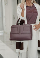 ELISABETTA FRANCHI Shopper bordeaux da donna con logo BS34A56E2 EA4 ELISABETTA FRANCHI 