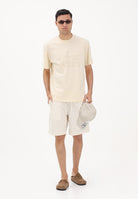 LACOSTE Shorts panna da uomo in seersucker di cotone GH1977 FM0 LACOSTE 
