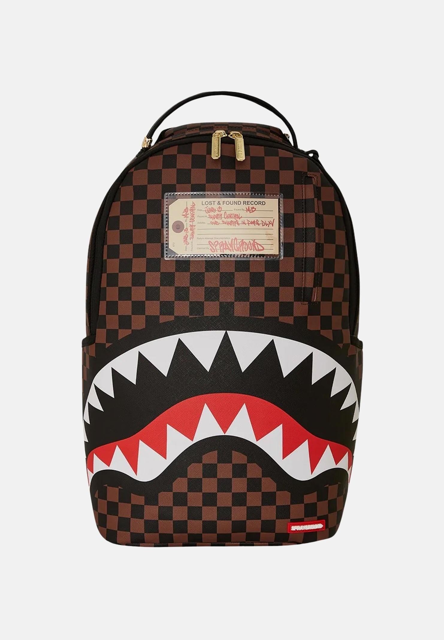SPRAYGROUND Zaino Sharks In Paris Lost & Found marrone per uomo e donna 910B7687NSZ  SPRAYGROUND 