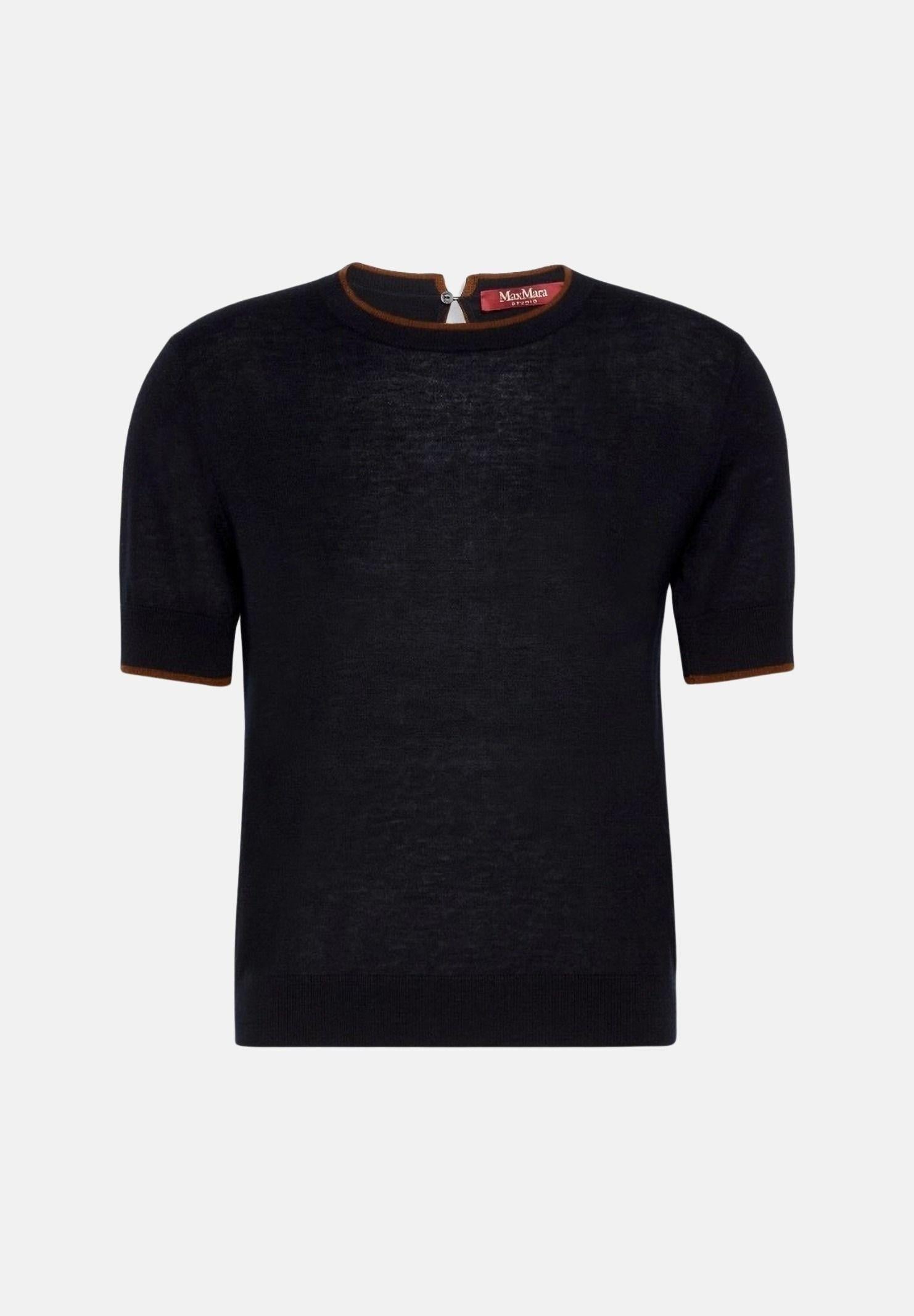 MAX MARA Maglia blu in filato di lana e seta MSTAGENDA da donna 2626366081600 014 MAXMARA 