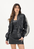 ADIDAS ORIGINALS Bomber in ecopelle SST PLEATHER nero da donna KE5035 . ADIDAS ORIGINALS 