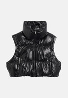 ADIDAS ORIGNALS Piumino croppato Essentials Glossy 2-In-1 nero da donna JX2988 . ADIDAS ORIGINALS 