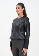 JDY Giubbotto in ecopelle nero da donna 15353991 Black JDY 