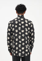 PATRIZIA PEPE Camicia a manica lunga nera da uomo con stampa grafica 5C0310A093 FG79 PATRIZIA PEPE 