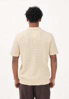SELECTED HOMME Polo a manica corta in maglia beige chiaro da uomo 16100065 AN SELECTED HOMME 