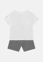 NIKE Completino bianco e grigio da neonato con logo 66J213 GEH NIKE 