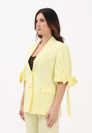 VICOLO Giacca monopetto gialla da donna con fiocchi TAB0244 ABU20 VICOLO 