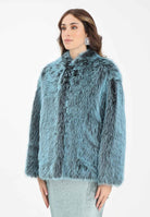 PATRIZIA PEPE Pelliccia verde acqua da donna 8O0197E072 G616 PATRIZIA PEPE 