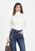 ELISABETTA FRANCHI Maglioncino a collo alto avorio da donna con taschino MK11B56E2 360 ELISABETTA FRANCHI 