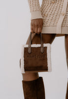 MARC ELLIS Borsa a mano Buby Suede S in morbido suede marrone da donna BUBY-SUEDE-S CO MARC ELLIS 