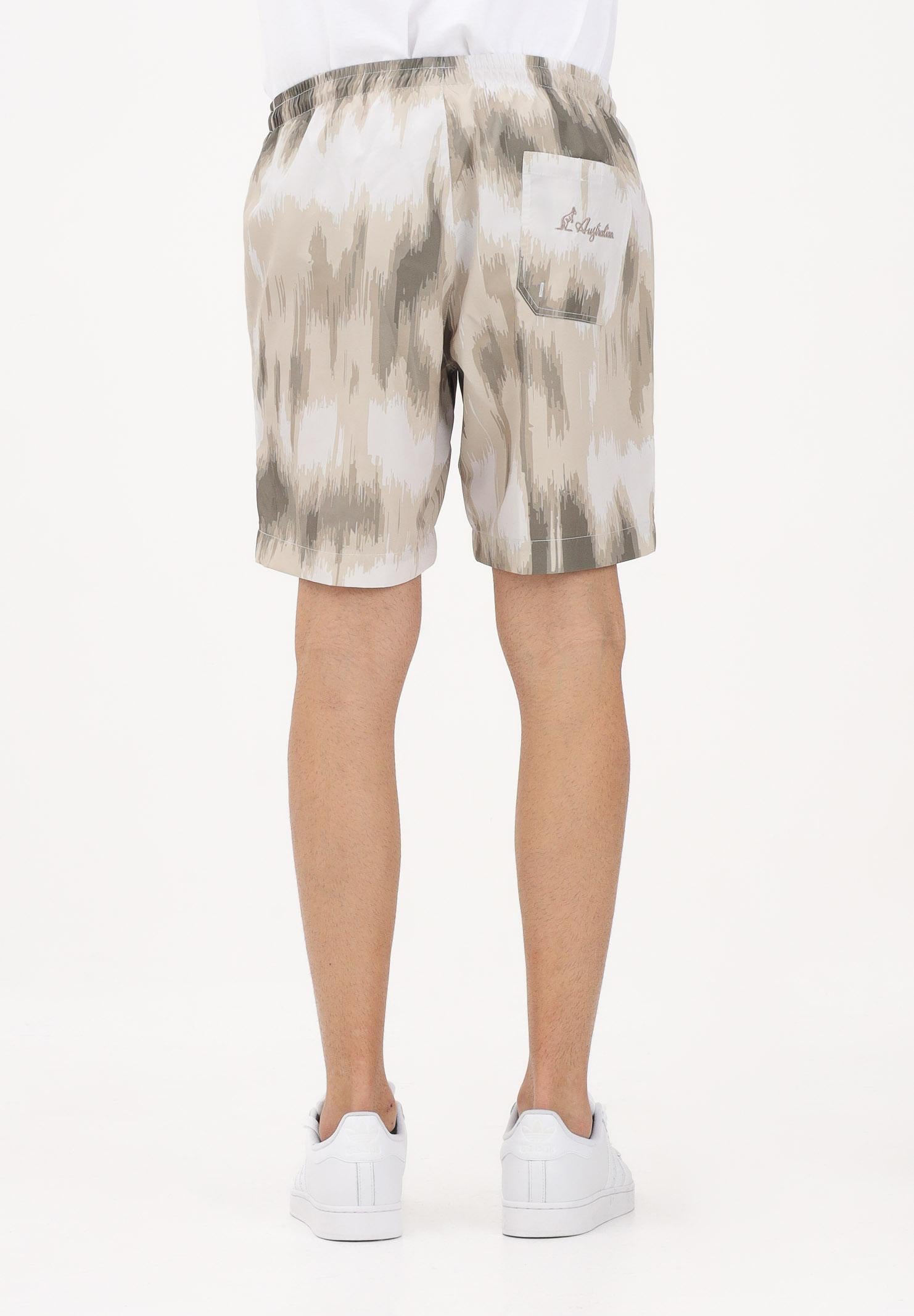 AUSTRALIAN Shorts mare beige da uomo caratterizzato da una stampa sfumata SWUCU0018 240 AUSTRALIAN 