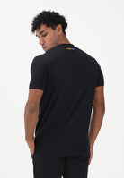 DSQUARED2 T-shirt a manica corta nera da uomo con ricamo logo sul retro D9M206250 001 DSQUARED2 