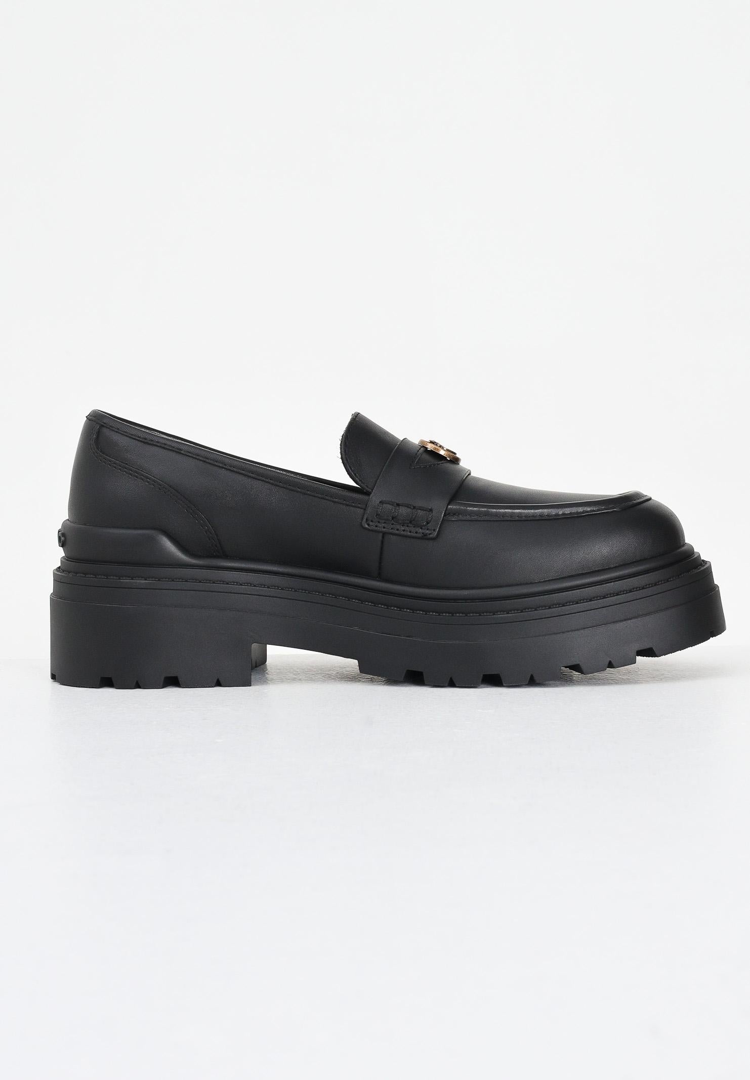 PINKO Mocassini neri da donna con logo Love Birds SD0403P001Z99  PINKO 