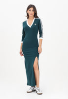 ADIDAS ORIGINALS Abito lungo Adicolor Classics 3-Stripes verde da donna JY2940  ADIDAS ORIGINALS 