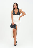 ARMANI EXCHANGE Abito lungo panna da donna con corpetto a contrasto XW000721AF16209 M0001 ARMANI EXCHANGE 