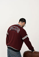 GCDS Cardigan College bordeaux per uomo e donna B2EM1800KI3 49 GCDS 