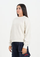 DSQUARED2 Felpa girocollo panna per donna, ragazzi e bambini in velluto a coste DQ2999D0AE3 DQ102 DSQUARED2 