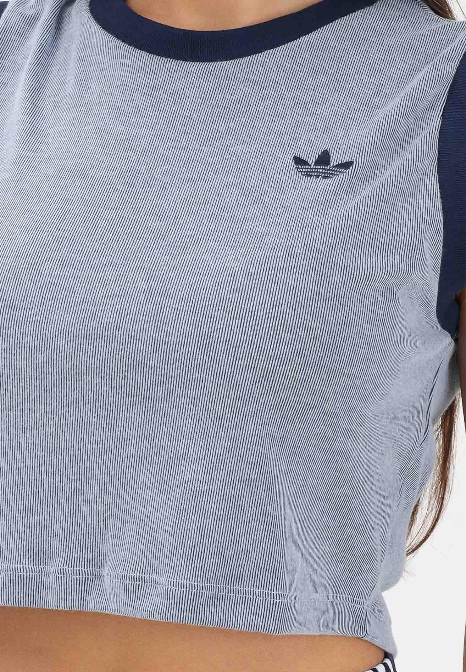 ADIDAS ORIGINALS top HEATHER Tank Top Night Indigo / Blue Dawn azzurro e blu navy donna. KS6789 . ADIDAS ORIGINALS 