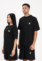 BARROW T-shirt a manica corta nera per uomo e donna con stampa sul retro S6BWUATH003 11006 BARROW 