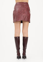 ADIDAS ORIGINALS Gonna corta PLEATHER bordeaux da donna KD8785 . ADIDAS ORIGINALS 