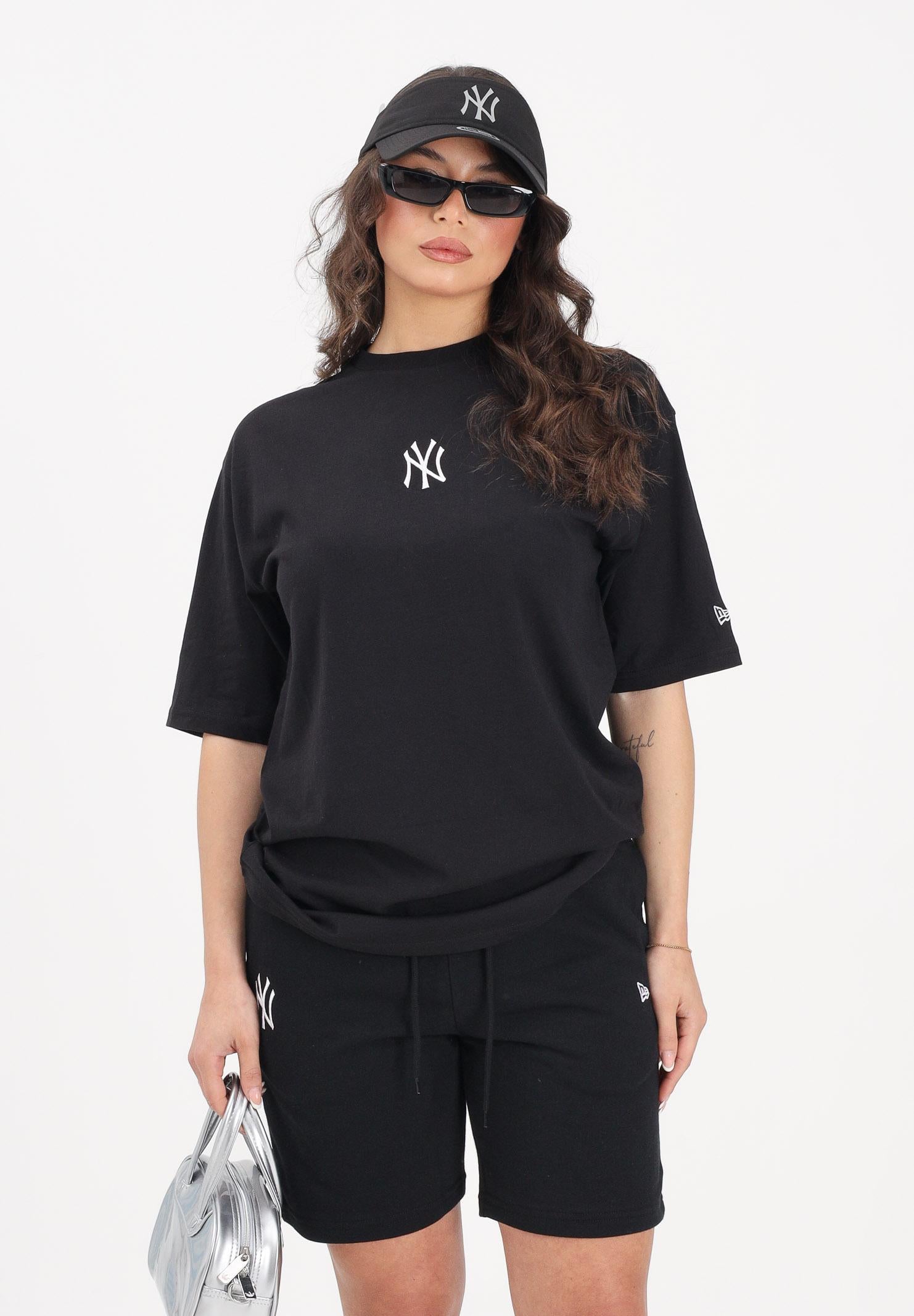 NEW ERA T-shirt a manica corta nera per uomo e donna con logo 60675746 . NEW ERA 