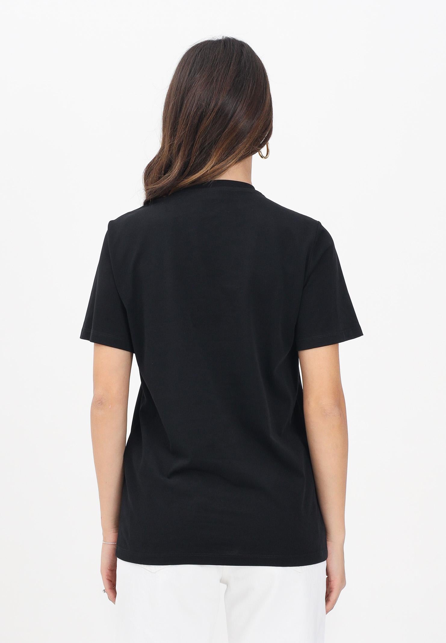 ELISABETTA FRANCHI T-shirt nera donna con dettaglio collana