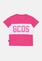 GCDS T-shirt a manica corta fucsia per bambino e bambina con stampa logo GCDS B2KU2329JF1 59 GCDS 