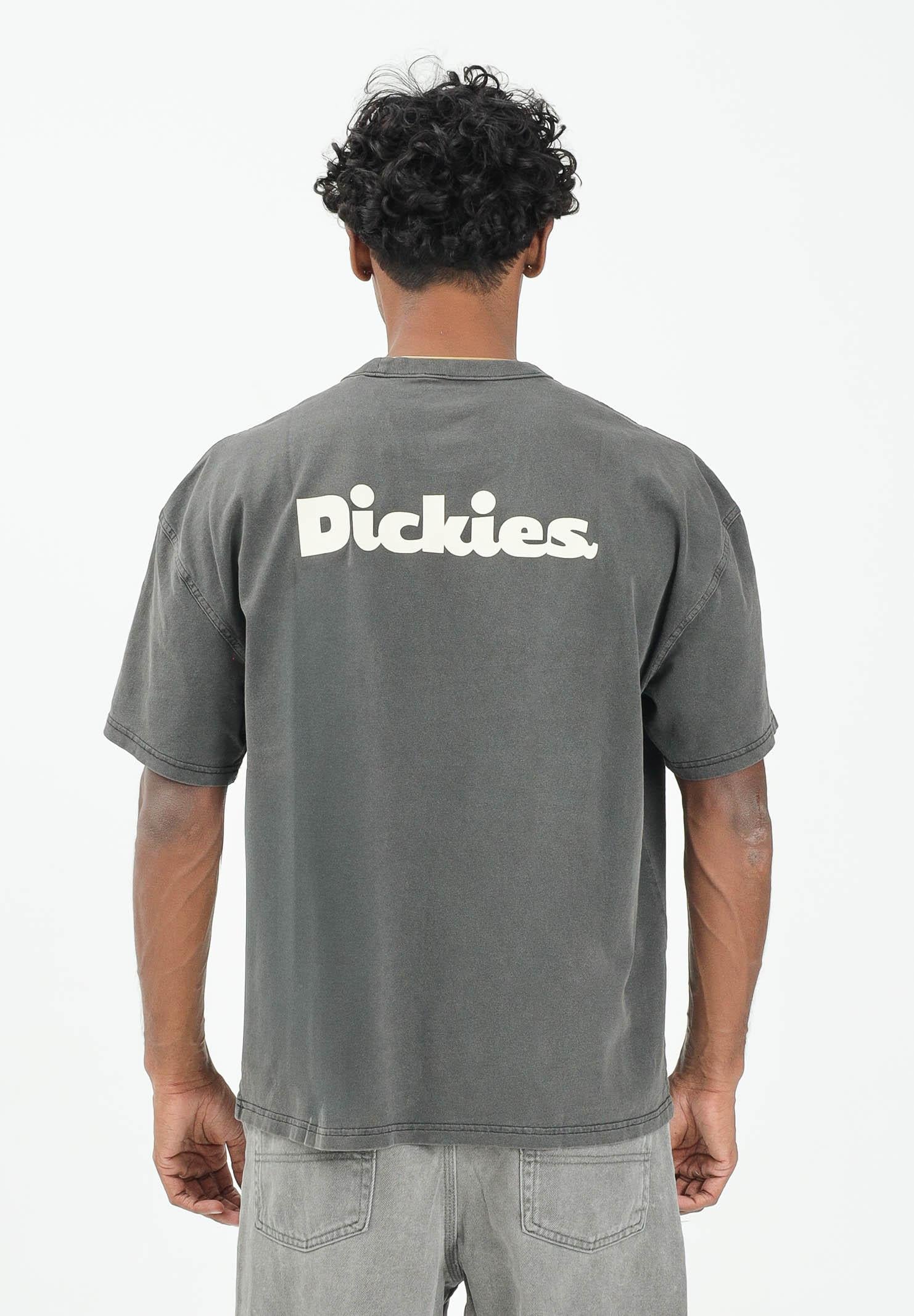DICKIES SLAYDEN GD t-shirt a manica corta da uomo nera con stampa panna. DK0A87QRBLK1  DIckies 