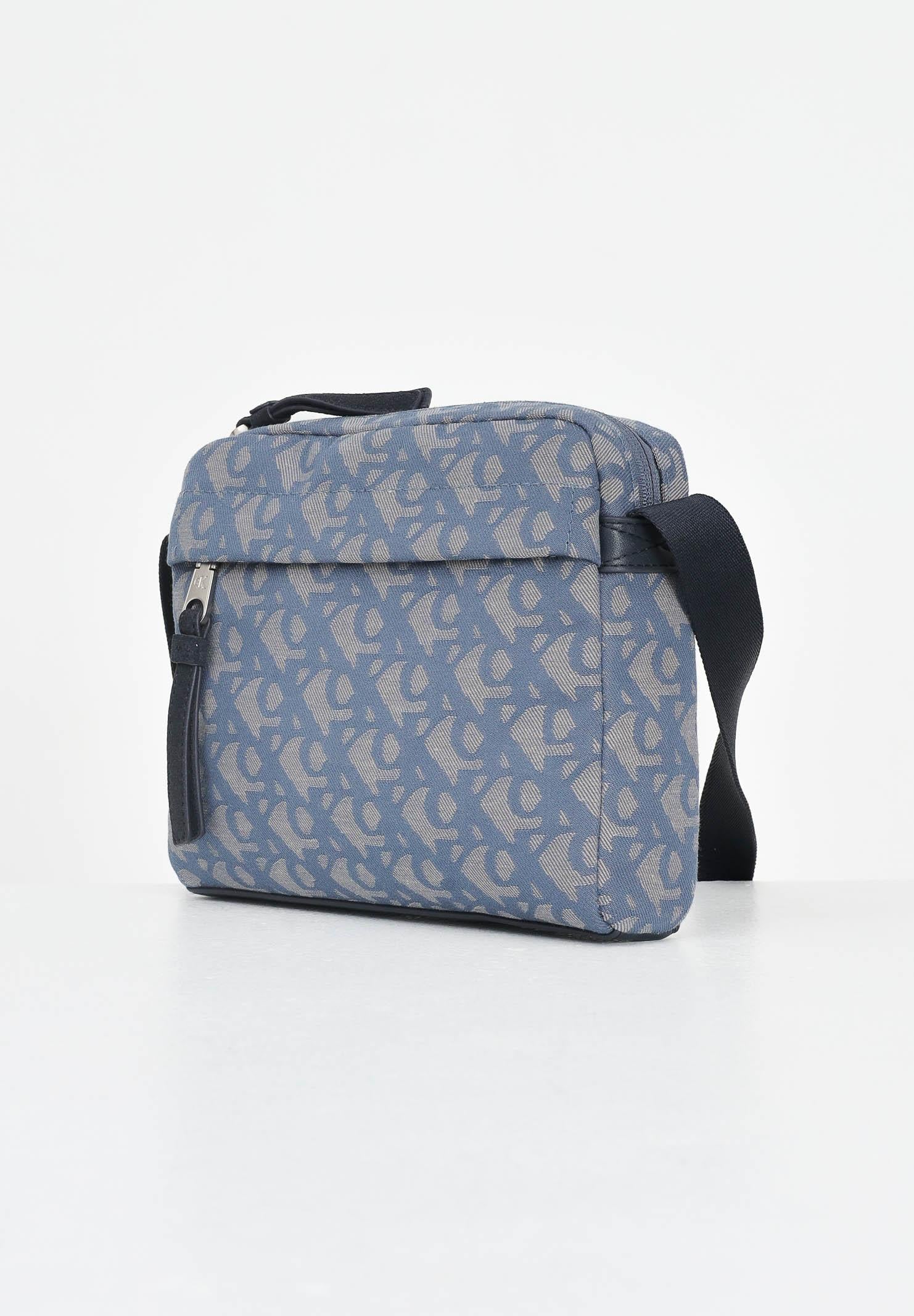 CALVIN KLEIN Borsello blu da uomo con logo monogram LV04G3175G K6B CALVIN KLEIN 