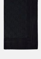 ELISABETTA FRANCHI Pashmina nera da donna con un elegante motivo jacquard del logo SC03F41E2 110 ELISABETTA FRANCHI 