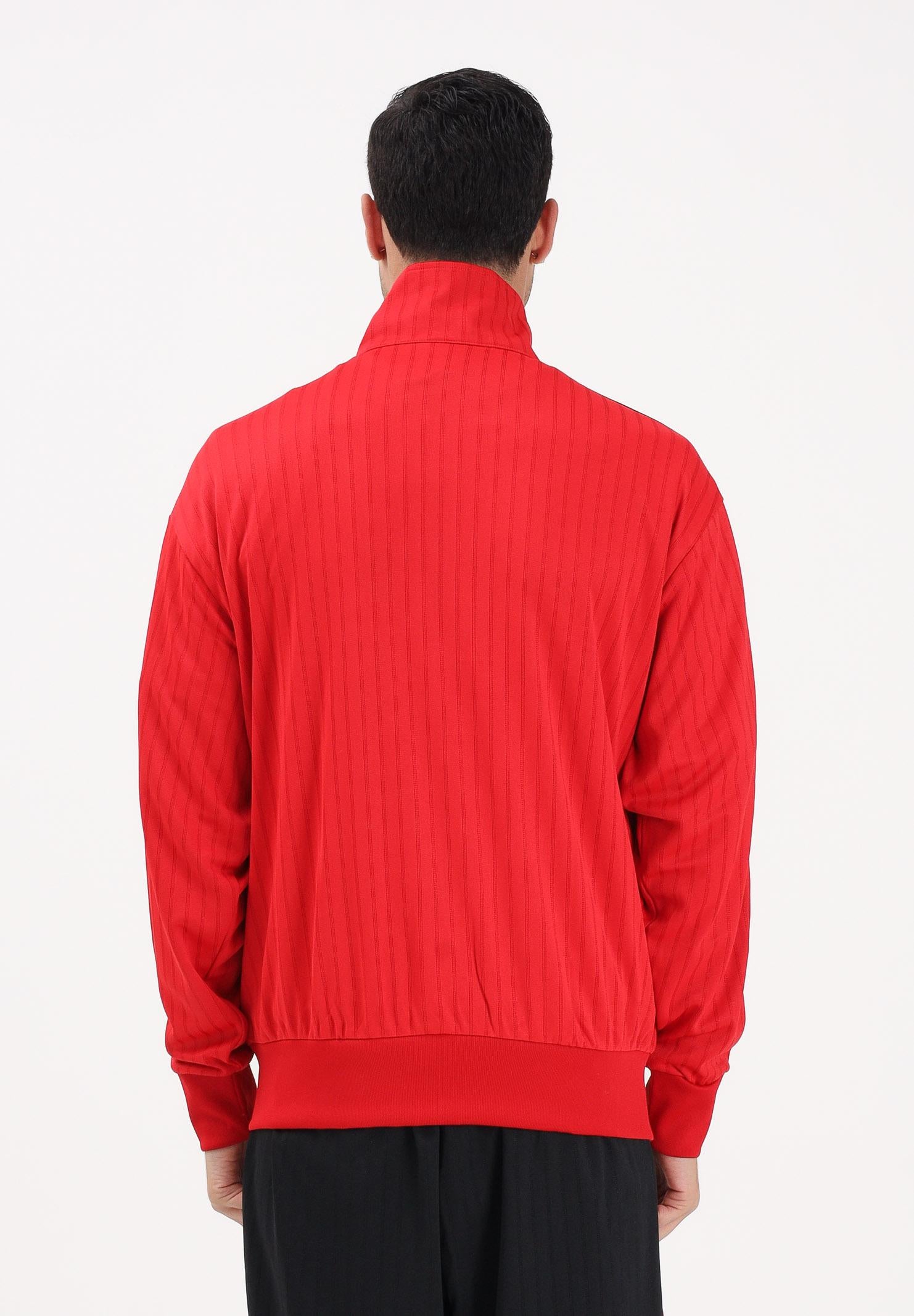 ADIDAS ORIGINALS Felpa con zip Firebird Loose Pinstripes rossa da uomo KE2149 . ADIDAS ORIGINALS 