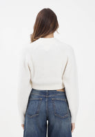 TOMMY JEANS Maglioncino girocollo panna da donna con logo DW0DW21677YBH  TOMMY JEANS 