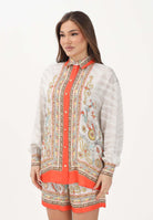 JUST CAVALLI Camicia a manica lunga avorio da donna con fantasia 80PAL2P6NS843 MC3 JUST CAVALLI 