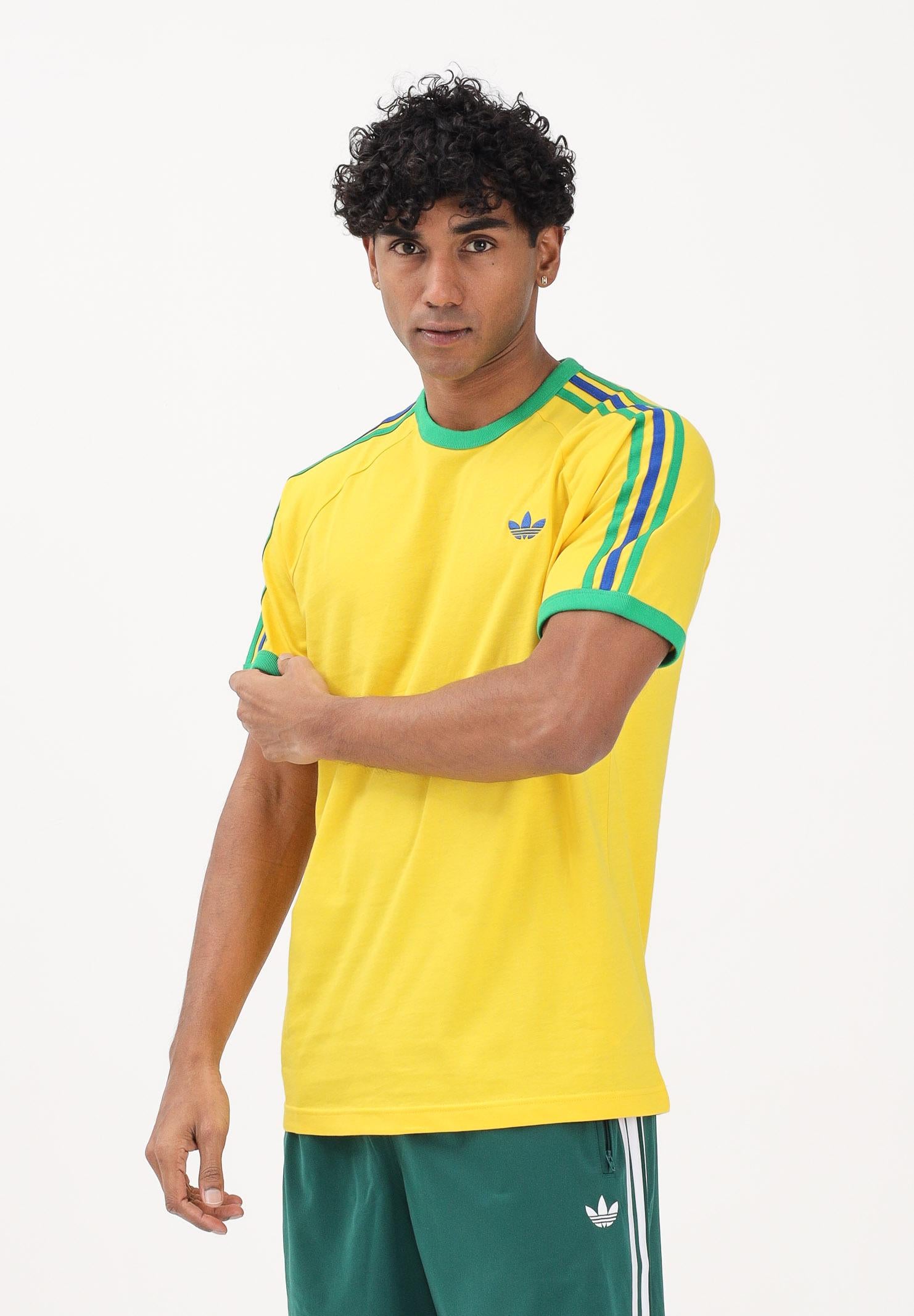 ADIDAS ORIGINALS T-shirt a manica corta Adicolor Sport gialla da uomo KC8643 . ADIDAS ORIGINALS 