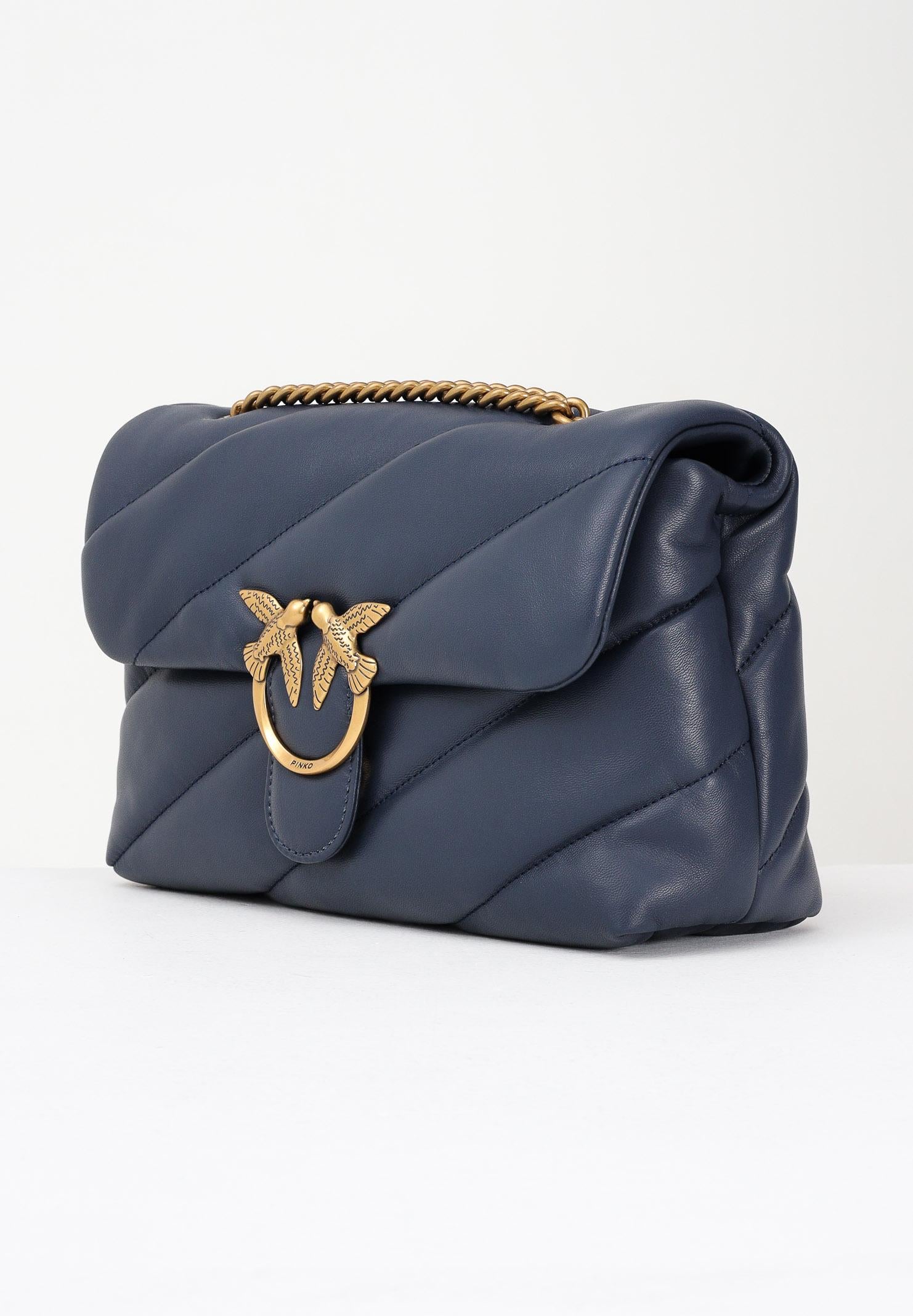 PINKO Borsa a tracolla Classic Love Bag Puff da donna in morbida nappa blu indaco 100038A0F2 G08Q PINKO 