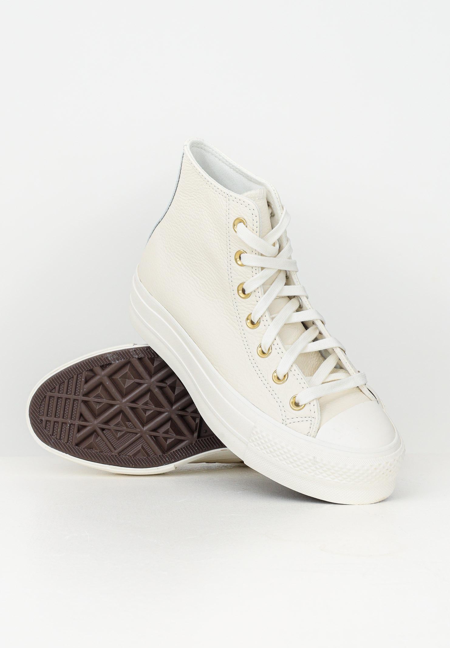 CONVERSE Sneakers Chuck Taylor All Star Lift Platform Golden Hits panna da donna A12764C . CONVERSE 