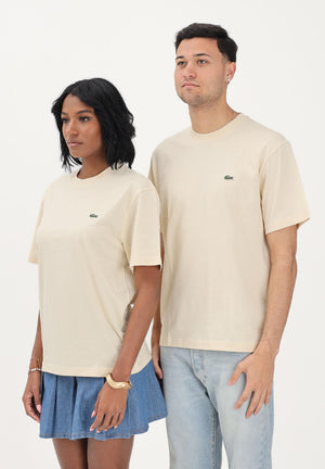 LACOSTE T-shirt a manica corta beige per uomo e donna con logo TH7318 056 LACOSTE 