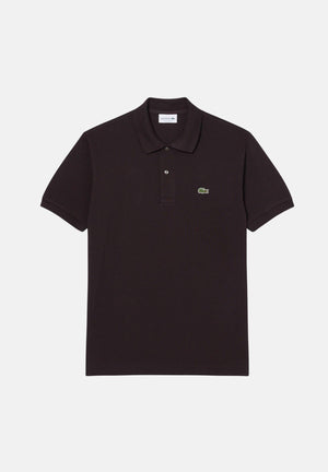 LACOSTE Polo marrone per uomo e donna con patch logo coccodrilo 1212 3LA LACOSTE 