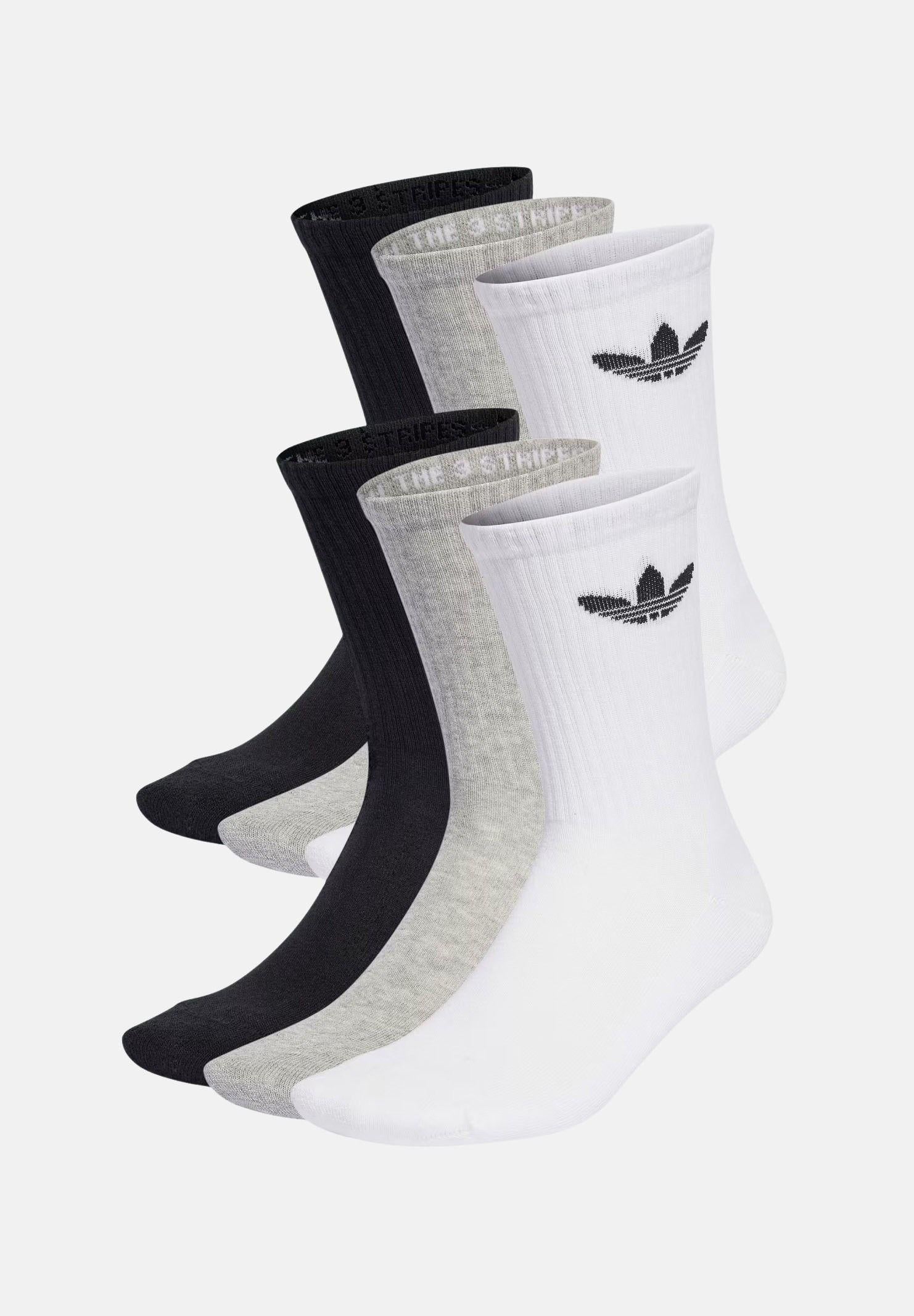 ADIDAS ORIGINALS Calzini Trefoil Cushion Crew (6paia) multicolore per uomo e donna IJ5620 . ADIDAS ORIGINALS 