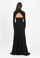 ELISABETTA FRANCHI Abito lungo nero da donna in jersey lurex ABR1256E2 110 ELISABETTA FRANCHI 