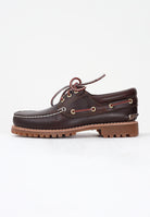 TIMBERLAND Mocassini Timberland® Authentic 3-Eye Lug Handsewn marroni da uomo TB0300032141  TIMBERLAND 
