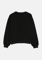 GCDS Felpa girocollo nera da bambina con stampa TI AMO GCDS B2KW1532BA5 99 GCDS 