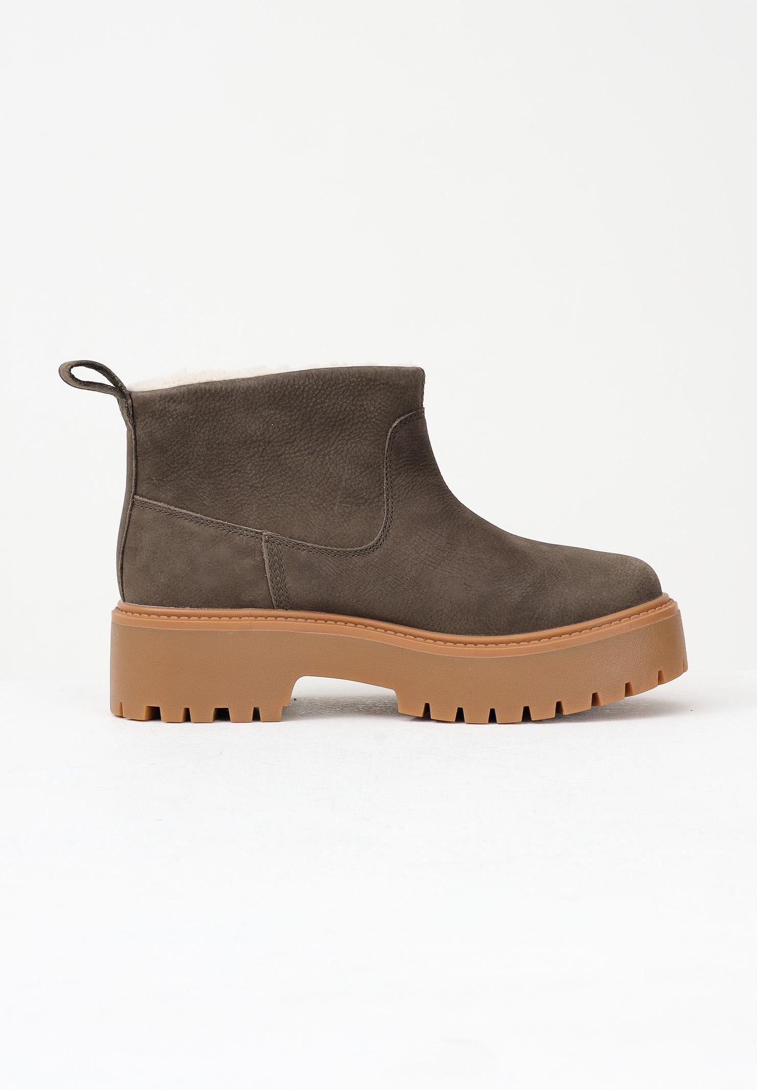TIMBERLAND Stivaletti foderati con Plateau Stone Street marroni da donna TB0A283GW011 . TIMBERLAND 