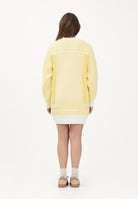 LACOSTE Cardigan giallo da donna con motivo campo da tennis AF9871 IHX LACOSTE 