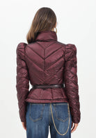 ELISABETTA FRANCHI Piumino bordeaux da donna con baschina PI89Z56E2 EA4 ELISABETTA FRANCHI 