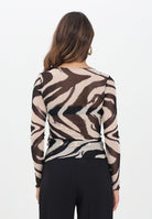 JDY Top elegante nero e panna da donna con fantasia astratta 15356004 BLACKWHITECAP JDY 