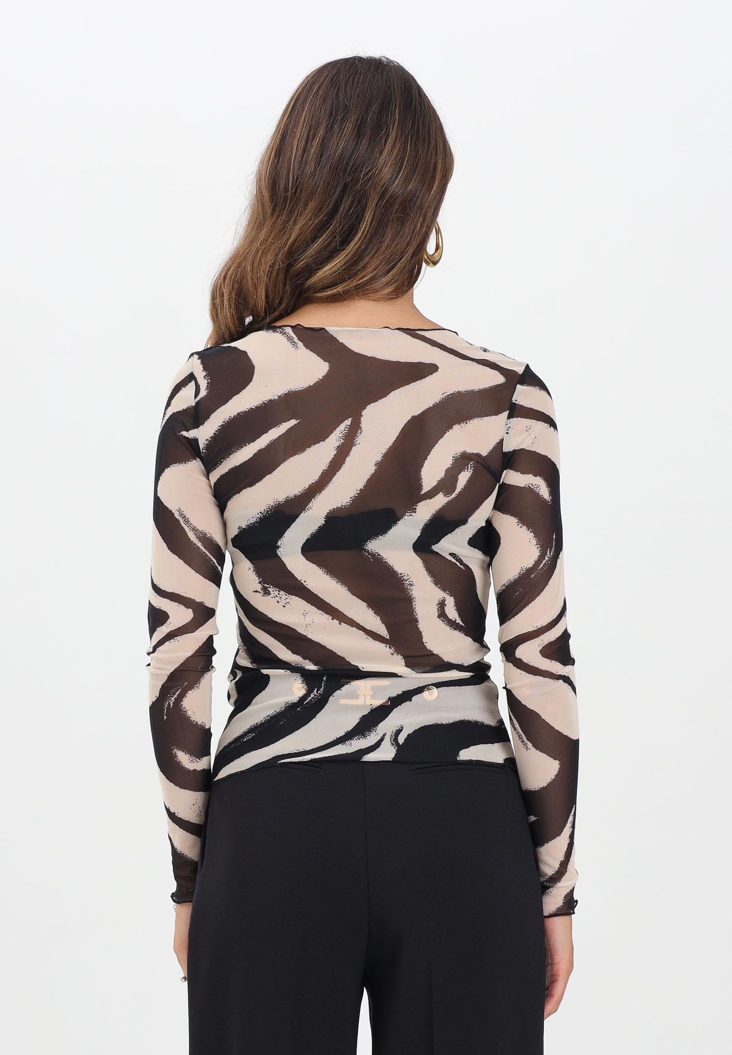 JDY Top elegante nero e panna da donna con fantasia astratta 15356004 BLACKWHITECAP JDY 